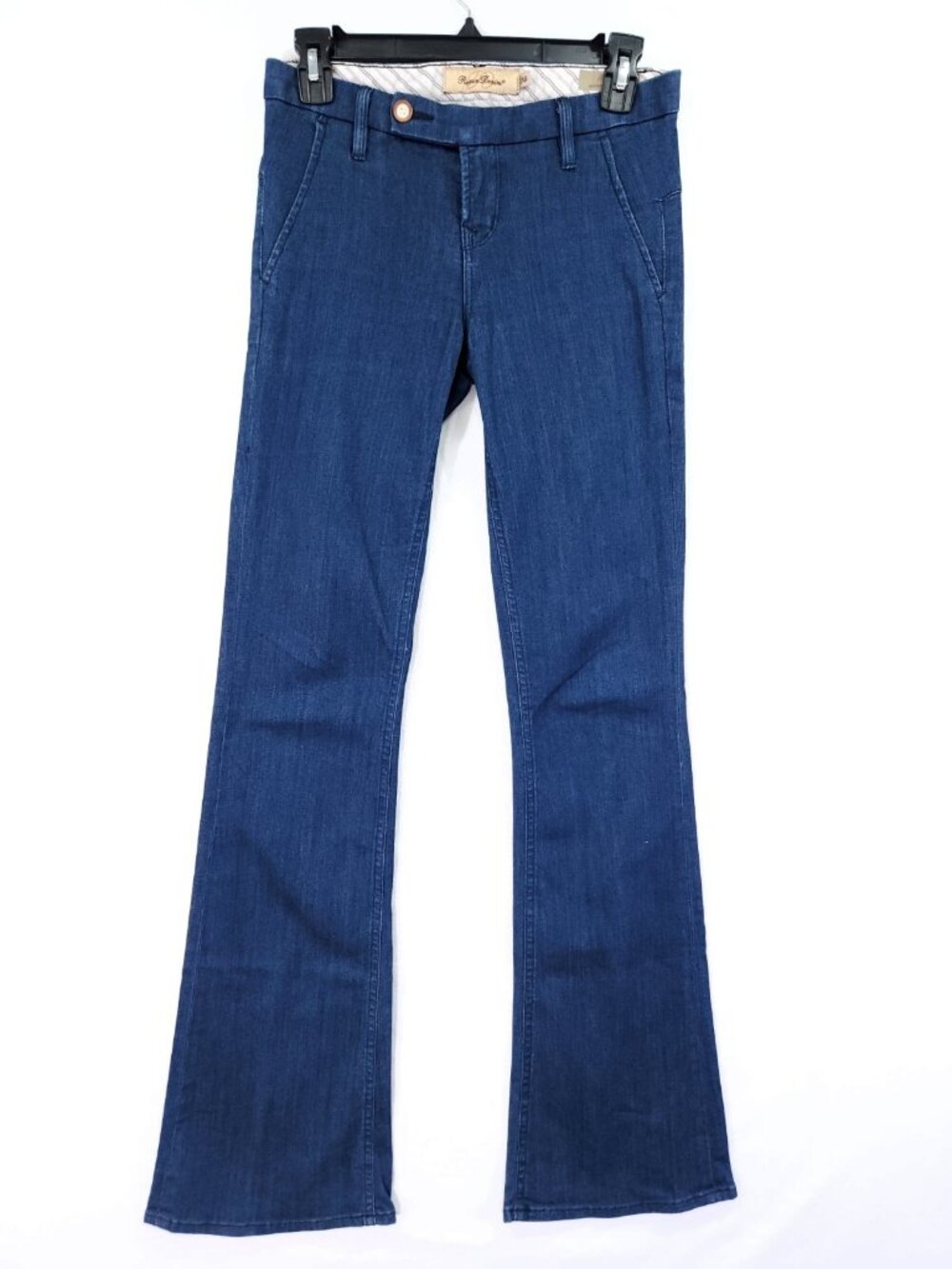 Raven Denim Mackenzie Flare Jeans Size 24 Actual 28x33 Blue Stretch Bell Bottom
